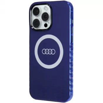 Audi IML Big Logo MagSafe puzdro pre iPhone 15 Pro Max 6,7 Navy Blue tvrdé puzdro AU-IMLMIP15PM-Q5/D2-BE