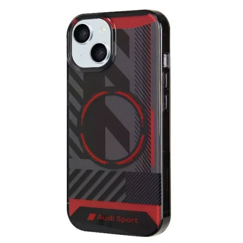 Audi IML Sport MagSafe puzdro pre iPhone 15 Plus / 14 Plus 6,7 palca čierne puzdro