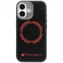 Audi RSQ Carbon Fiber Sport Red Circle MagSafe puzdro pre iPhone 17 čierne