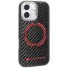 Audi RSQ Carbon Fiber Sport Red Circle MagSafe puzdro pre iPhone 17 čierne