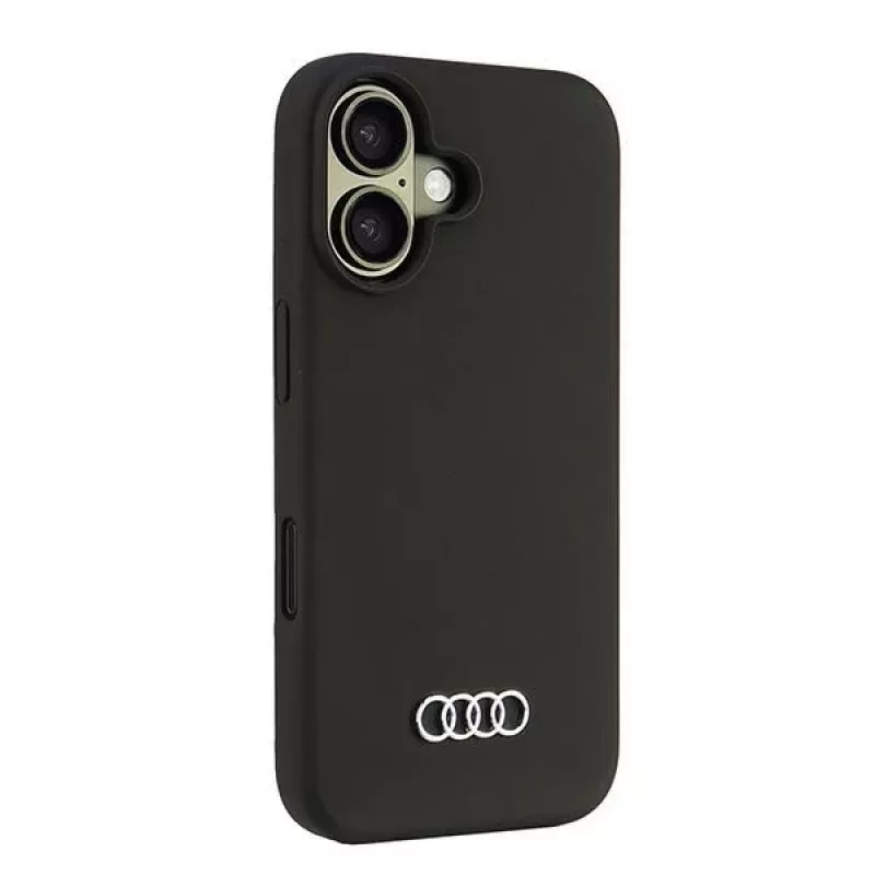 Audi silikónové puzdro pre iPhone 16 6,1 palca - čierne puzdro AU-LSRIP16-Q3/D1-BK