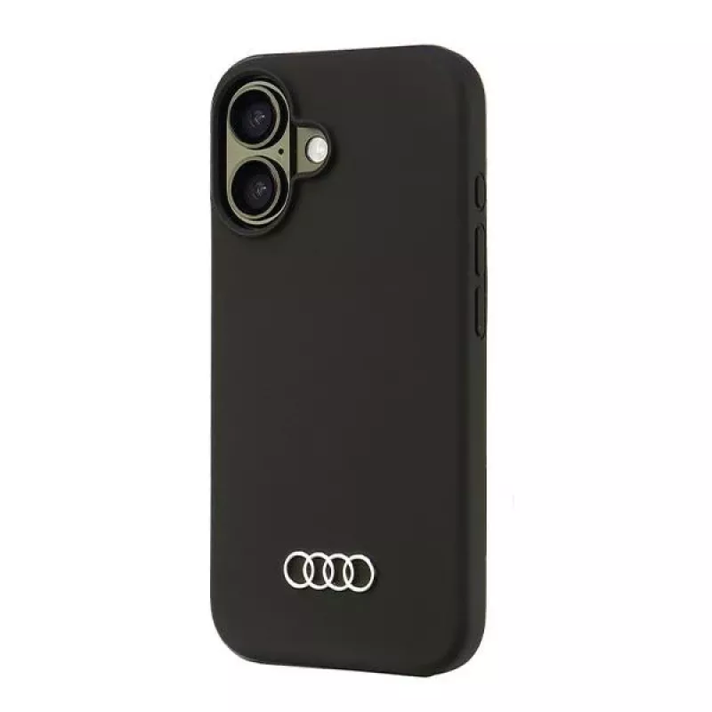 Audi silikónové puzdro pre iPhone 16 6,1 palca - čierne puzdro AU-LSRIP16-Q3/D1-BK