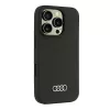 Audi silikónové puzdro pre Apple iPhone 16 Pro 6,3 palca čierne pevné puzdro AU-LSRIP16P-Q3/D1-BK