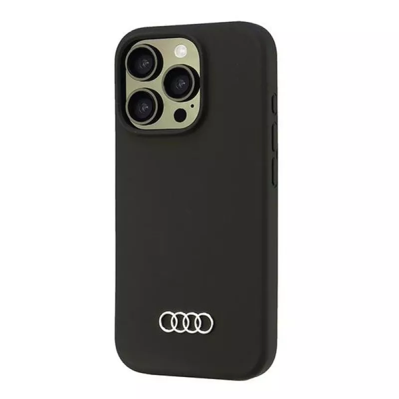 Audi silikónové puzdro pre Apple iPhone 16 Pro 6,3 palca čierne pevné puzdro AU-LSRIP16P-Q3/D1-BK