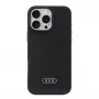 Audi silikónové puzdro pre iPhone 16 Pro Max 6,9 palca čierne pevné puzdro AU-LSRIP16PM-Q3/D1-BK