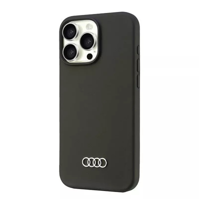 Audi silikónové puzdro pre iPhone 16 Pro Max 6,9 palca čierne pevné puzdro AU-LSRIP16PM-Q3/D1-BK