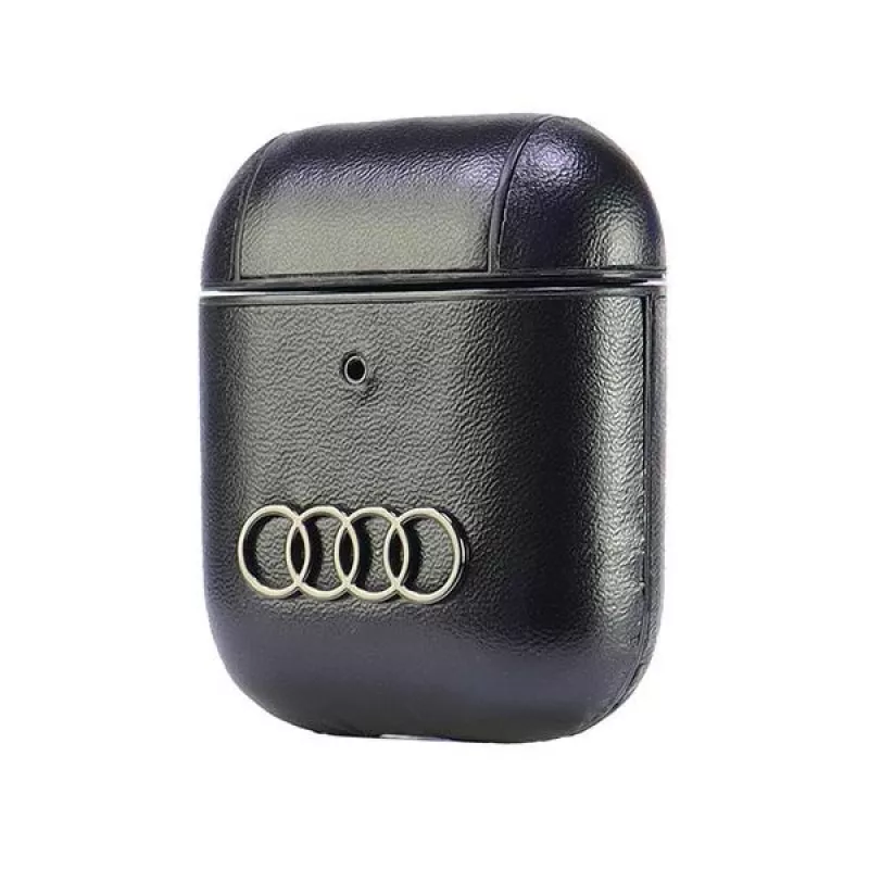 Audi koža Big Logo AirPods 1/2 puzdro čierne AU-AP-GT/D3-BK