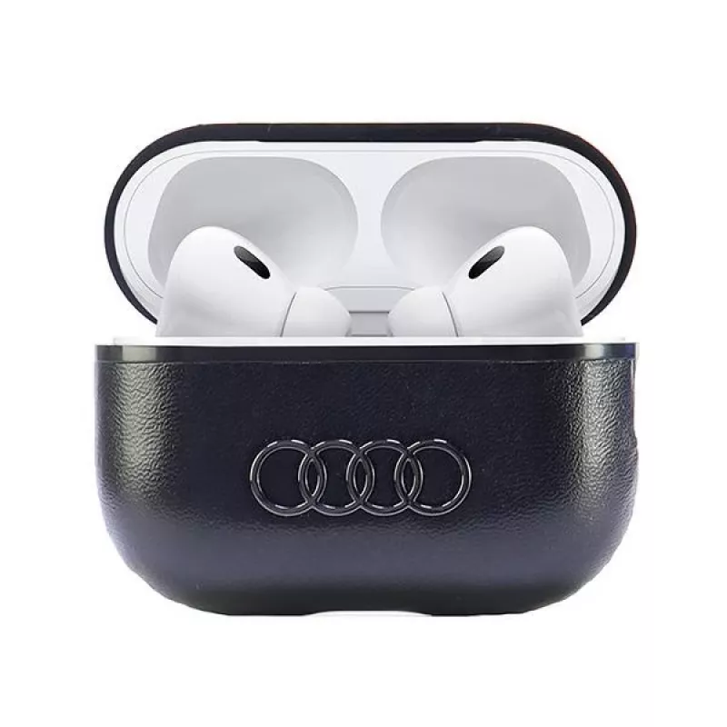 Audi koža Big Logo AirPods Pro 2 puzdro čierne AU-APP2-GT/D3-BK