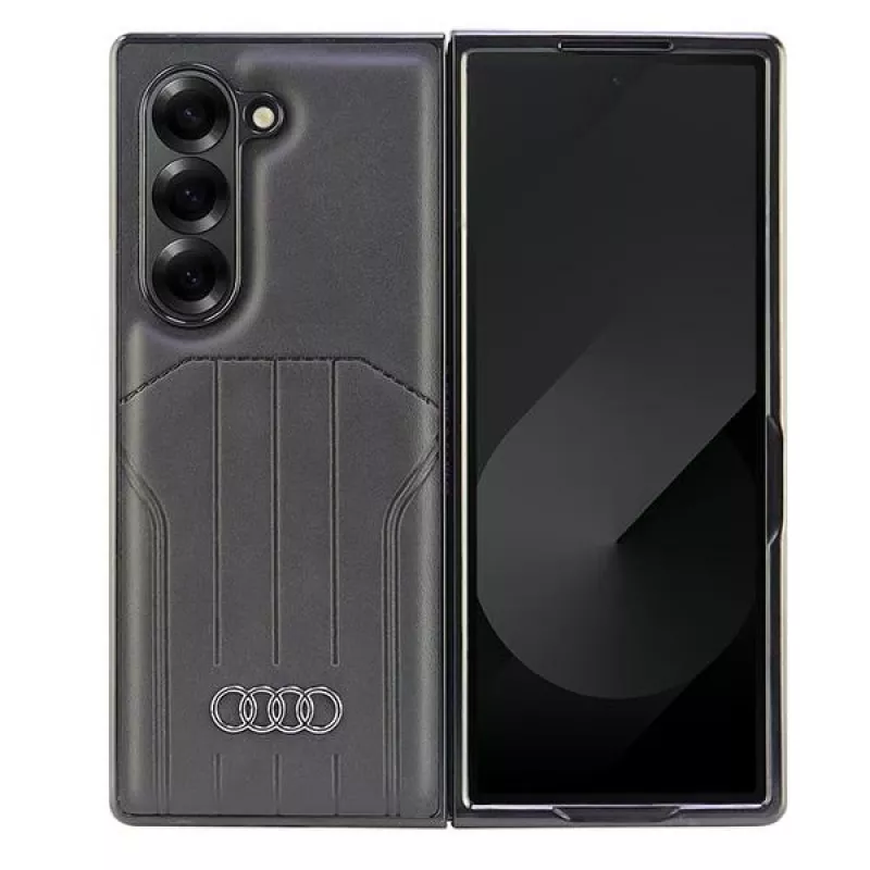 Audi syntetická koža MagSafe pevné puzdro pre Samsung Galaxy Z Fold6 (F956) - čierne