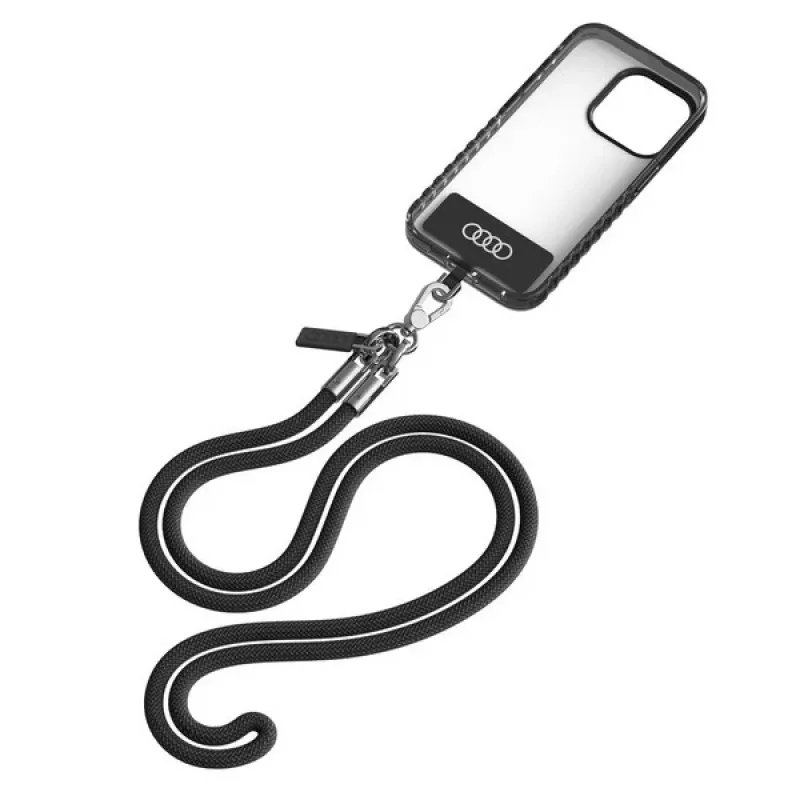 Audi univerzálne pútko na telefón 120 cm 6 mm crossbody čierne AU-CBL8-R8/D1-BK