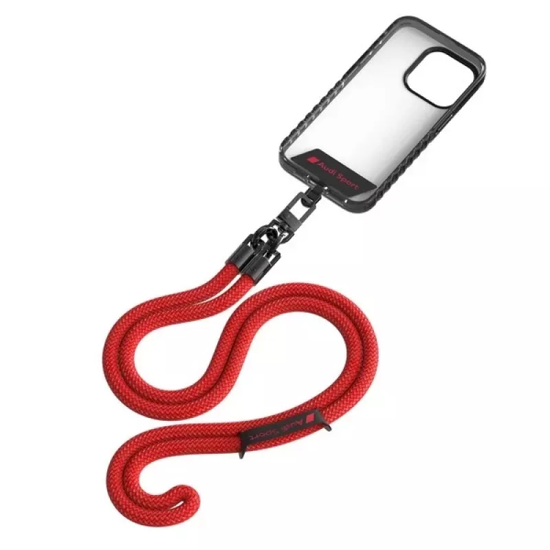 Audi univerzálne pútko na telefón 120 cm 10 mm crossbody červené AUS-CBL10-RSQ/D1-RD