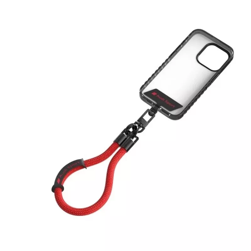 Audi univerzálne pútko na telefón 28 cm 10 mm červené AUS-HSL10-RSQ/D1-RD