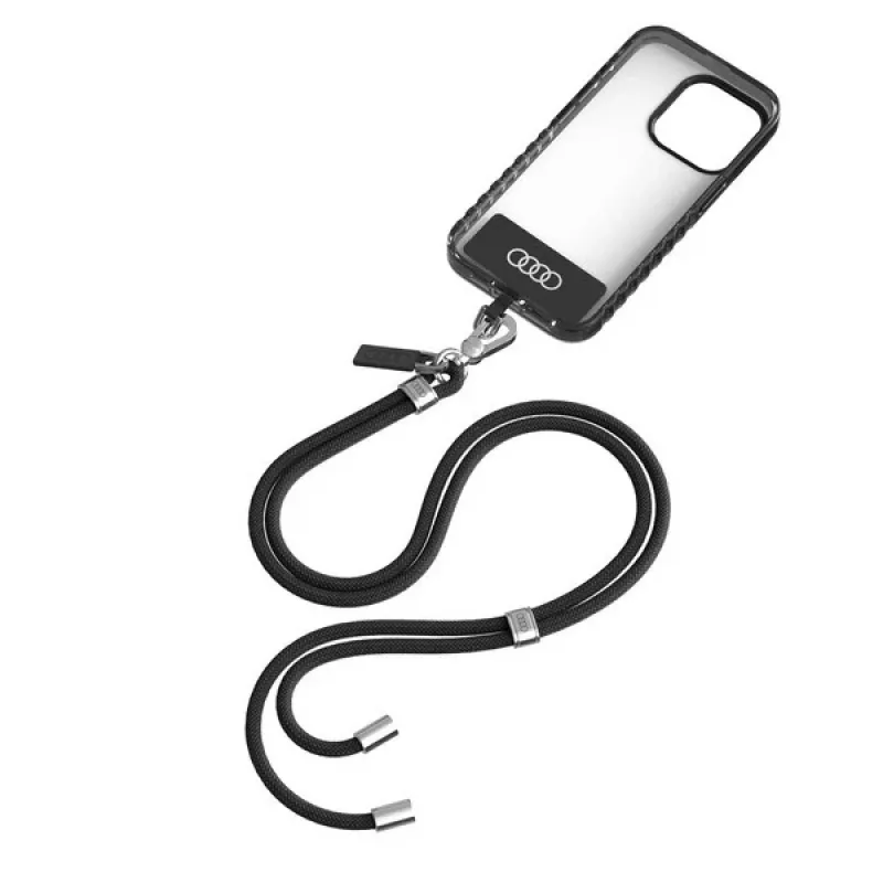Audi univerzálne pútko na telefón 120 cm 6 mm crossbody čierne AU-CBL6-R8/D1-BK