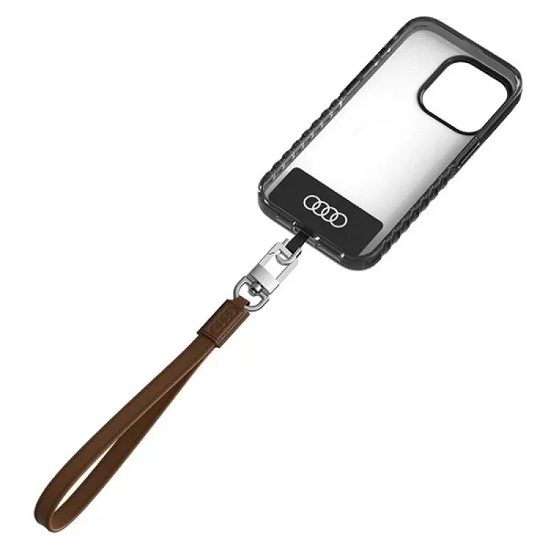 Audi univerzálne pútko na telefón 28 cm 10 mm koža hnedé AU-HSLSL-GT/D1-BN