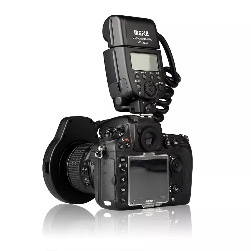 Meike MK-14EXT-C makro kruhový blesk pre Canon E-TTL/E-TTL II