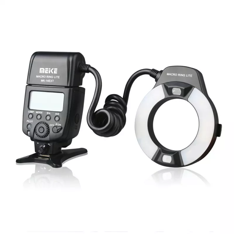 Meike MK-14EXT-C makro kruhový blesk pre Canon E-TTL/E-TTL II