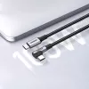 UGREEN USB-C na USB-C zahnutý kábel US334 5A PD 100W 2m čierny