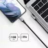 UGREEN USB-C na USB-C zahnutý kábel US334 5A PD 100W 2m čierny