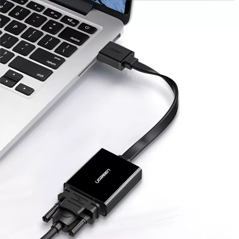 UGREEN HDMI na VGA adaptér MM103, 25cm, čierny