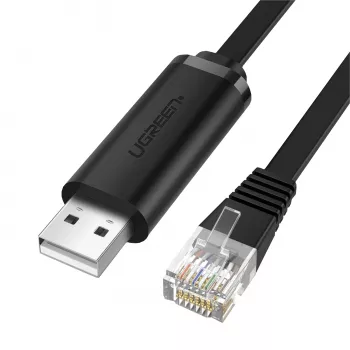 UGREEN CM204 USB na RJ45 konzolový kábel 1,5m čierna