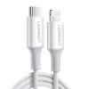 UGREEN US171 USB-C na Lightning 3A kábel 0,25m biela