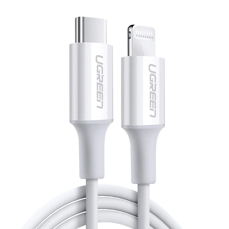 UGREEN US171 USB-C na Lightning 3A kábel 0,25m biela