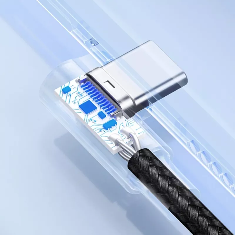 UGREEN USB-C na USB-A 2.0 zahnutý kábel US176, 3A, 3m čierna