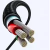 UGREEN USB-C na USB-A 2.0 zahnutý kábel US176, 3A, 3m čierna