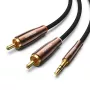 UGREEN 2x RCA (Cinch) na 3,5 mm audio kábel, 2 m, čierna