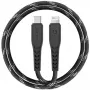 ENERGEA Nyloflex USB-C na Lightning kábel MFi certifikovaný 1,5m čierny
