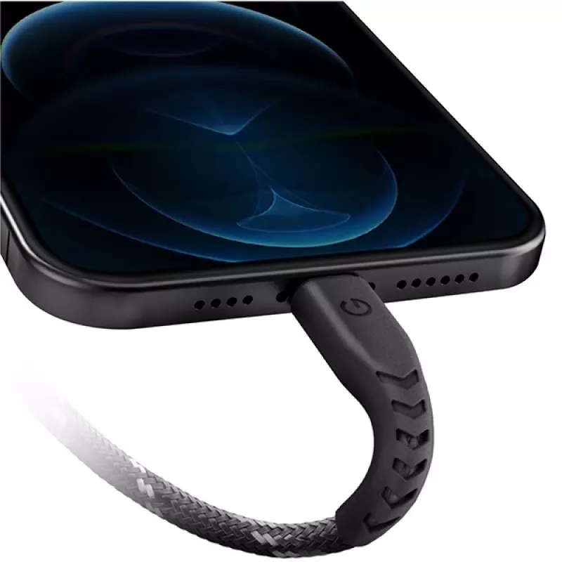 ENERGEA Nyloflex USB-C na Lightning kábel MFi certifikovaný 1,5m čierny