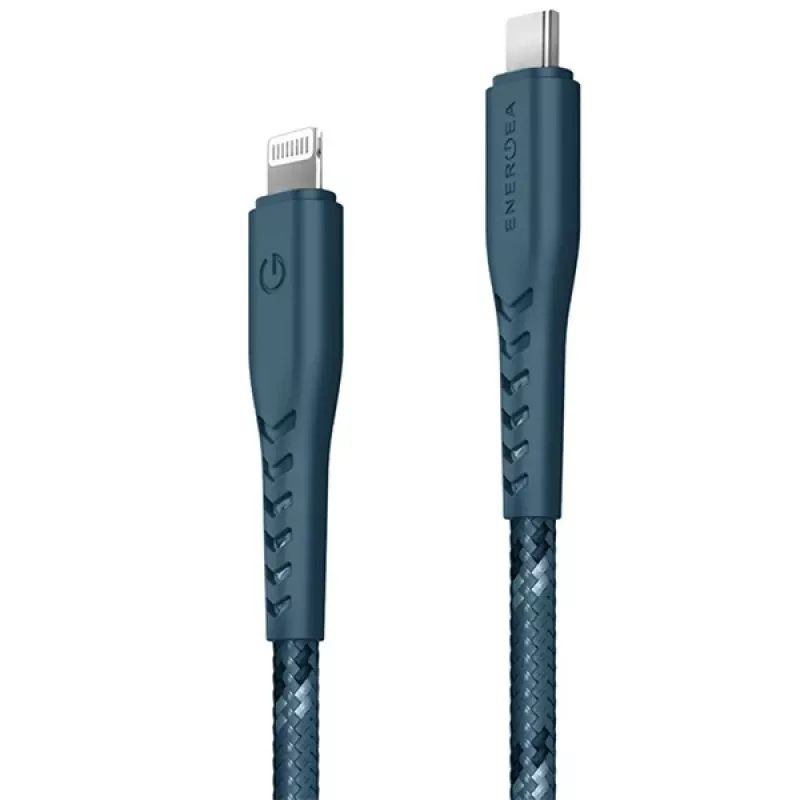 ENERGEA Nyloflex USB-C na Lightning kábel MFi certifikovaný 1,5m modrý