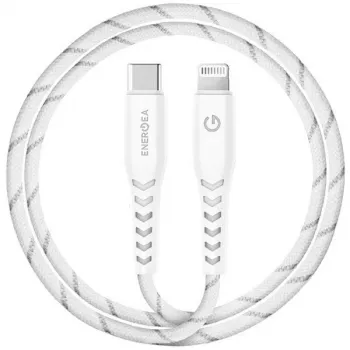 ENERGEA Nyloflex USB-C na Lightning kábel 1,5m biela MFI