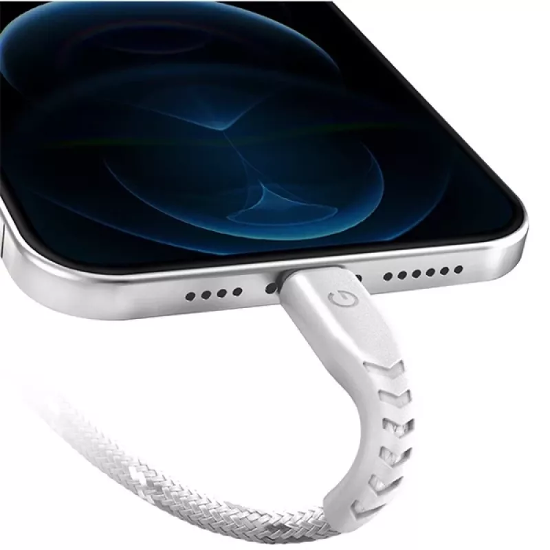 ENERGEA Nyloflex USB-C na Lightning kábel 1,5m biely MFI