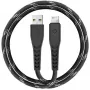 ENERGEA Nyloflex USB-A na Lightning nabíjací a synchronizačný kábel C89 MFi 1,5m čierna