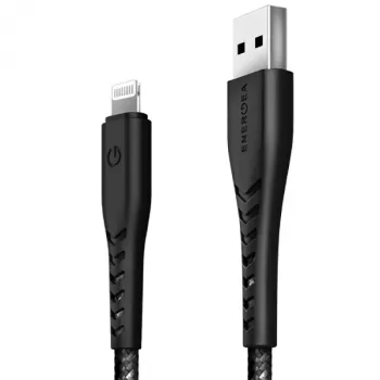 ENERGEA Nyloflex USB-A na Lightning nabíjací a synchronizačný kábel C89 MFi 1,5m čierna