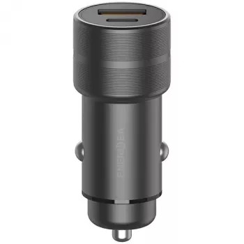 ENERGEA Alu Drive PD20+ autonabíjačka 38W 1xUSB-A + 1xUSB-C PD QC3.0 gunmetal
