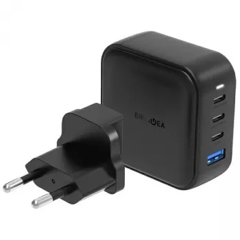 ENERGEA Travelite GAN100 100W GaN USB-C nabíjačka 3C1A čierna US+EU