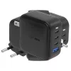 ENERGEA Travelite GAN100 100W GaN USB-C nabíjačka 3C1A čierna US+EU