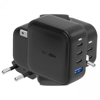 ENERGEA Travelite GAN100 100W GaN USB-C nabíjačka 3C1A čierna US+EU