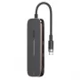 USAMS SJ575HUB01 USB-C hub 2x USB-A USB-C PD HDMI SD Micro SD čítačka kariet čierny