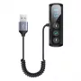 USAMS USB-C hub 3x USB 3.0 + HDMI + USB-C PD 100W, čierny