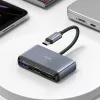 USAMS 5-in-1 USB-C hub USB 2.0/USB 3.0/USB-C/TF/SD tmavosivý SJ628HUB01 (US-SJ628)