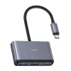 USAMS 5-in-1 USB-C hub USB 2.0/USB 3.0/USB-C/TF/SD tmavosivý SJ628HUB01 (US-SJ628)