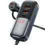 USAMS C40 auto nabíjačka 3x USB+2x USB-C 165W PD+QC rýchle nabíjanie čierna CC213CC01 (US-CC213)