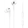 USAMS EP-41 káblové in-ear stereo slúchadlá s mikrofónom, 3,5 mm jack, biele