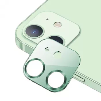 USAMS krytka objektívu fotoaparátu pre iPhone 12 kovová zelená/zelená BH703JTT04 (US-BH703)