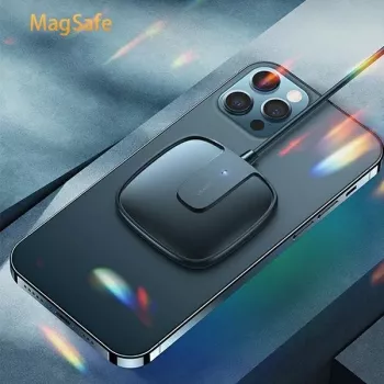 USAMS US-CD159 Magnetická bezdrôtová nabíjačka 15W Extra tenká pre iPhone 12 série čierna