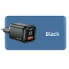 USAMS USB-C + USB-A 33W rýchla nabíjačka PD3.0 QC3.0 čierna CC152TC01