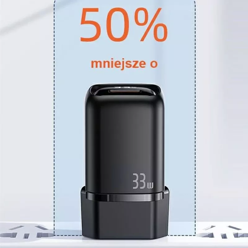 USAMS 33W USB-C + USB-A nástenná nabíjačka PD3.0 QC3.0 rýchle nabíjanie biela CC152TC02
